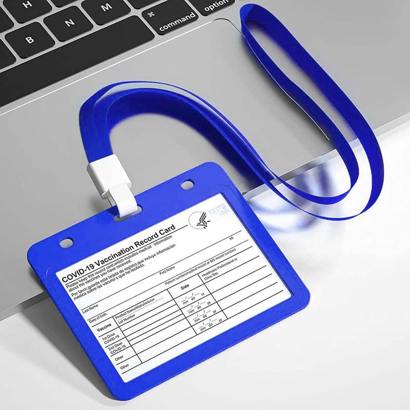 3-Pack: Waterproof Hard Case CDC Vaccination Card Immunization Record Holder With Lanyards Face Masks & PPE - DailySale