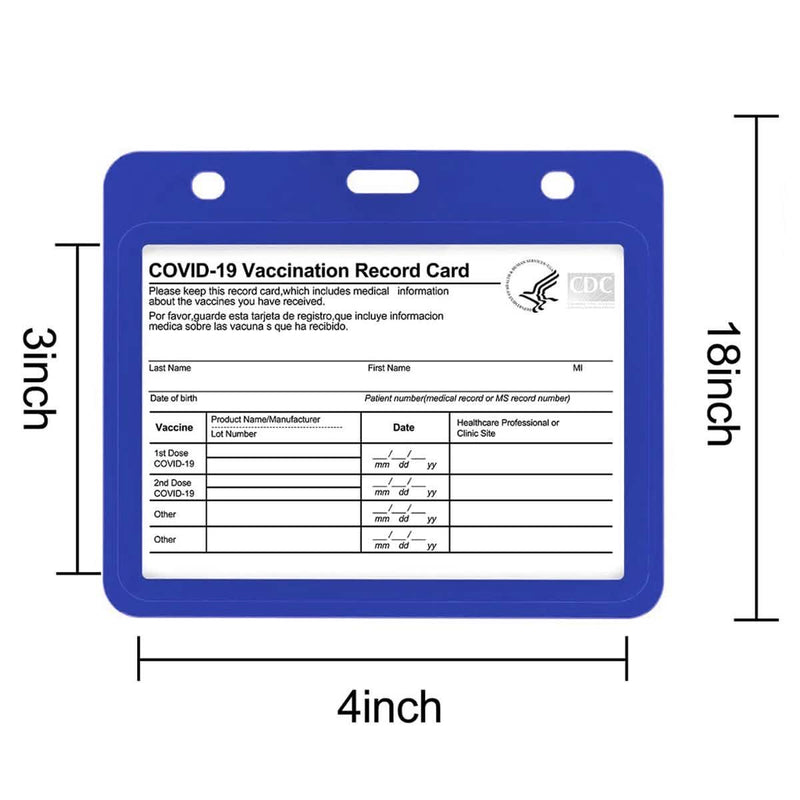 3-Pack: Waterproof Hard Case CDC Vaccination Card Immunization Record Holder With Lanyards Face Masks & PPE - DailySale