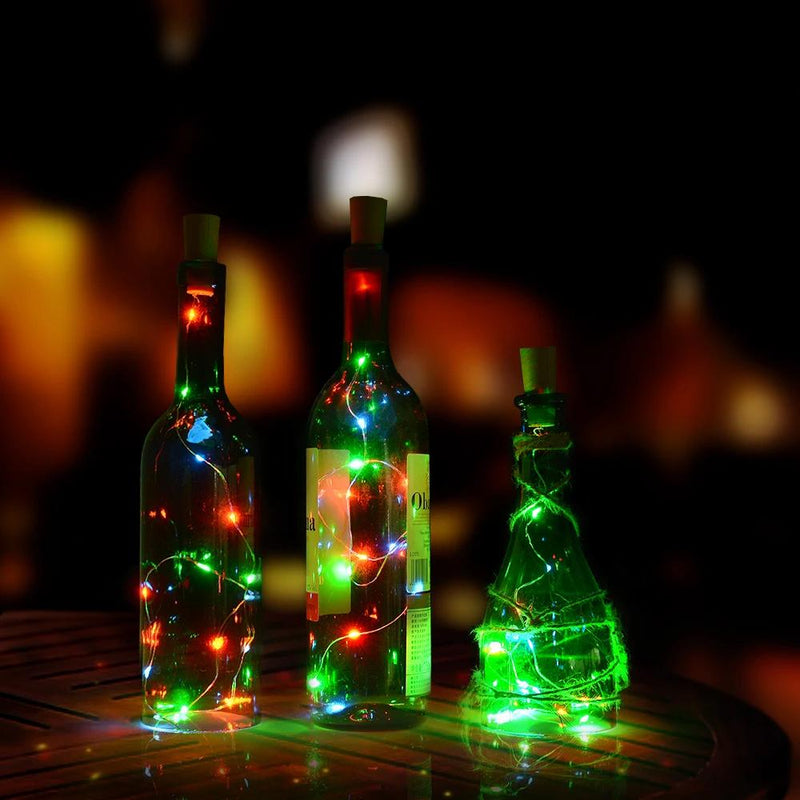 3-Pack: Wine Bottle Cork Copper LED Light Strips Rope Lamp Kit DIY Colorful Lighting & Decor - DailySale