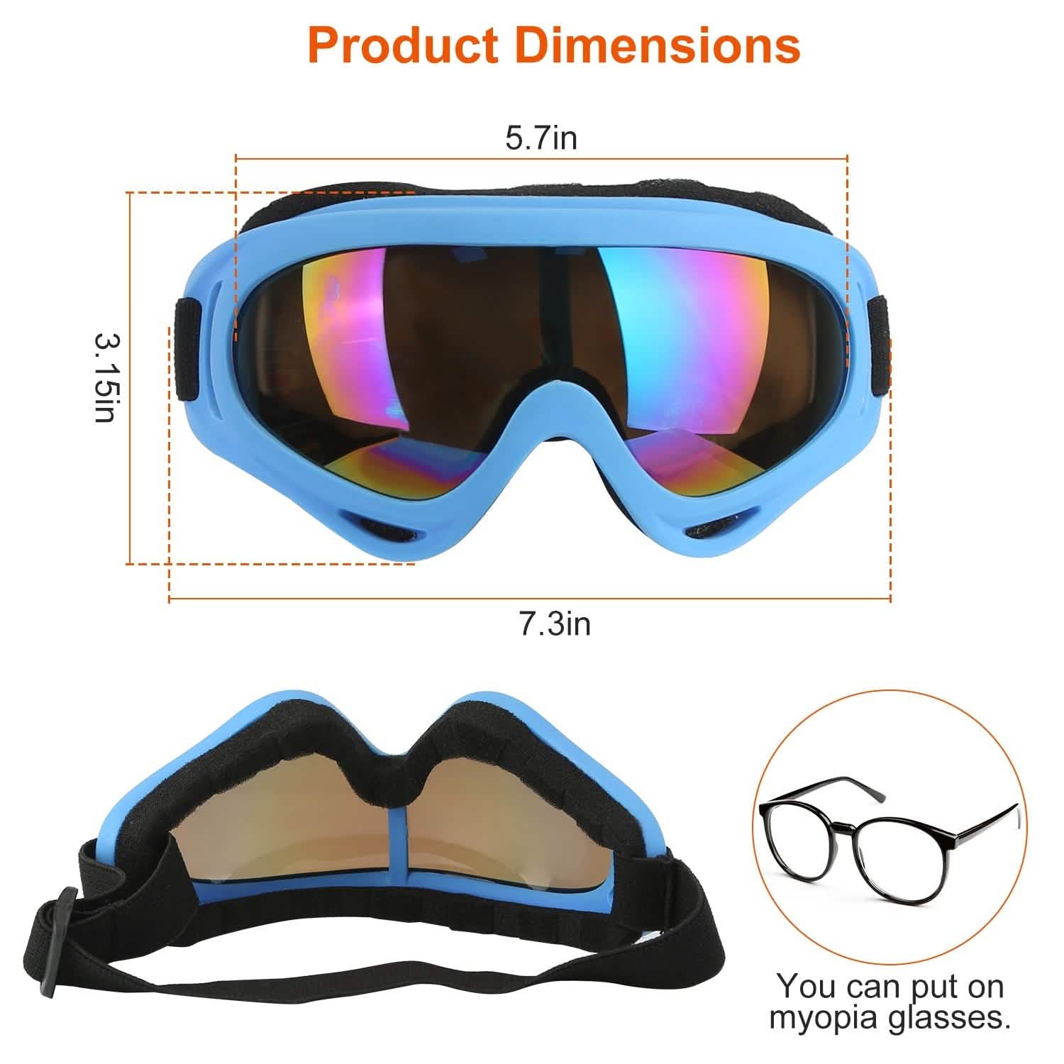 3-Pack: Winter Sports Goggles for Kids and Adults Sports & Outdoors - DailySale