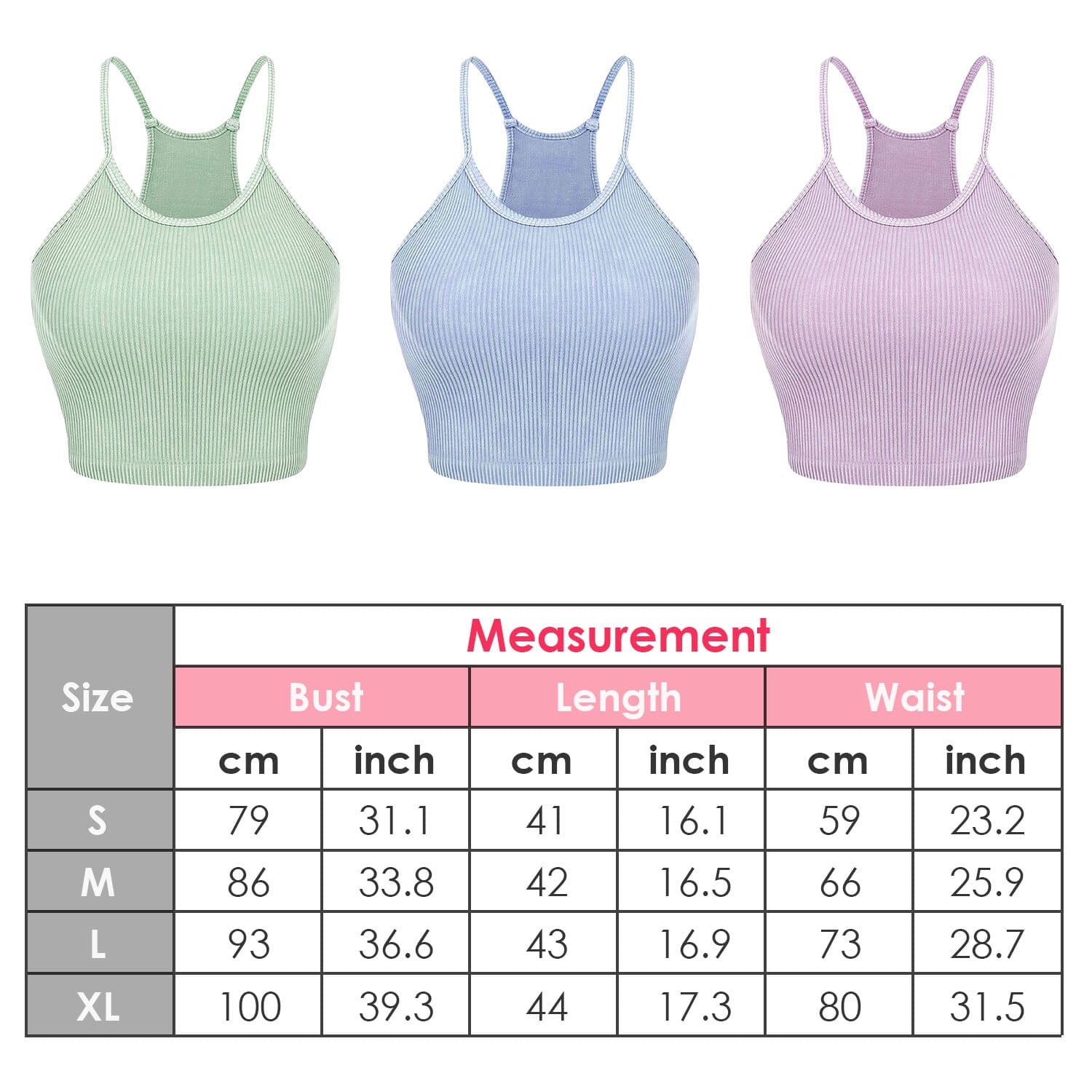 3-Pack: Women Crop Basic Tank Top Ribbed Knit Sleeveless Women's Tops - DailySale