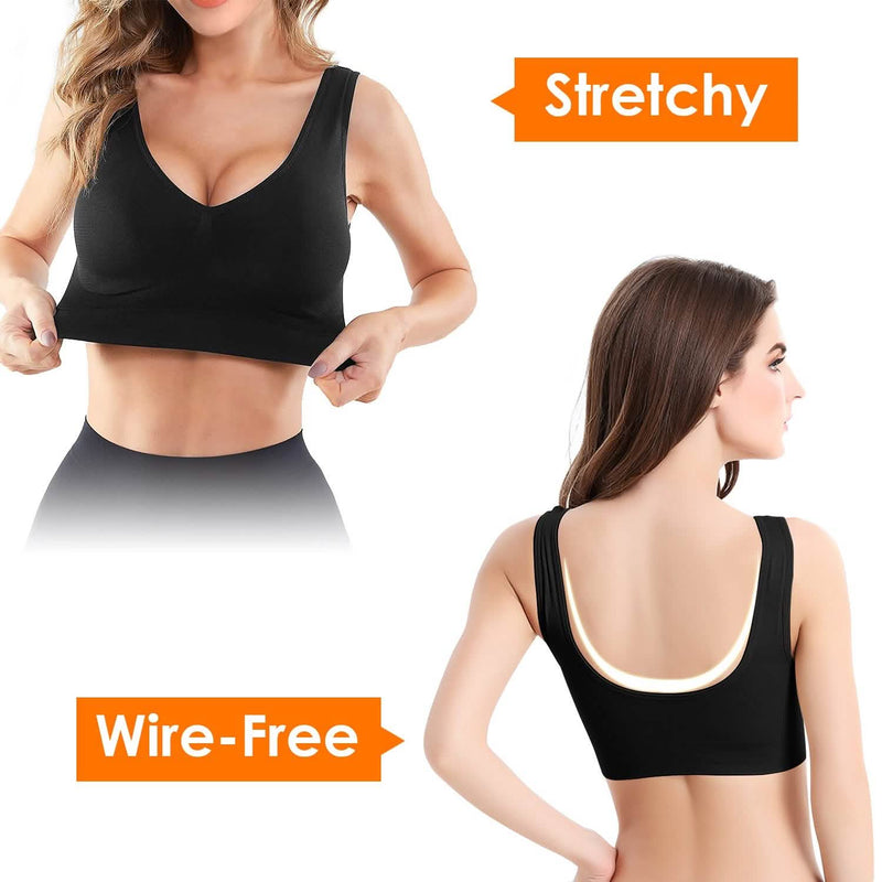 3-Pack: Women Seamless Wire-free Bra for Fitness Workout Women's Lingerie - DailySale