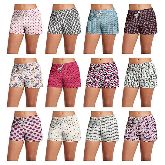 3-Pack: Women's Comfy Lounge Bottom Pajama Shorts with Drawstring Women's Loungewear - DailySale