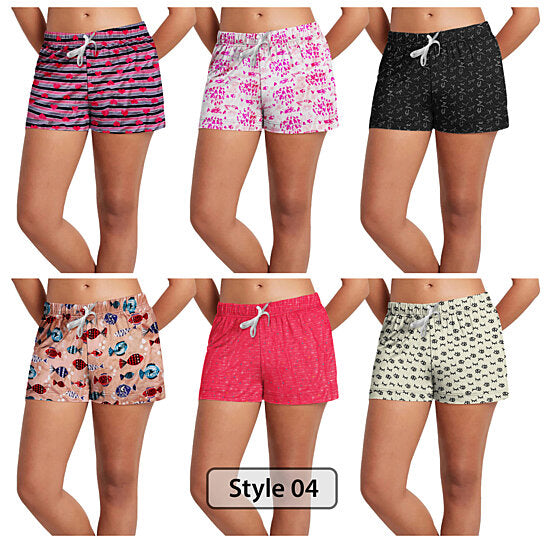 3-Pack: Women's Comfy Lounge Bottom Pajama Shorts with Drawstring Women's Loungewear Style 4 S - DailySale