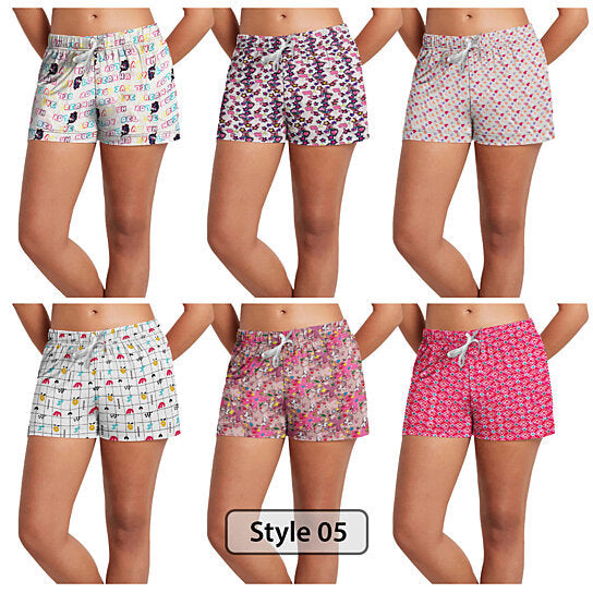 3-Pack: Women's Comfy Lounge Bottom Pajama Shorts with Drawstring Women's Loungewear Style 5 S - DailySale
