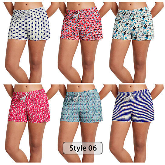 3-Pack: Women's Comfy Lounge Bottom Pajama Shorts with Drawstring Women's Loungewear Style 6 S - DailySale