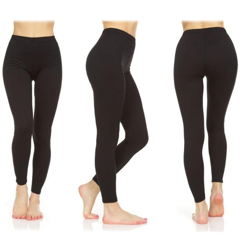 3-Pack: Women's Everyday Super Soft Slimming Brush Leggings Women's Apparel S/M - DailySale
