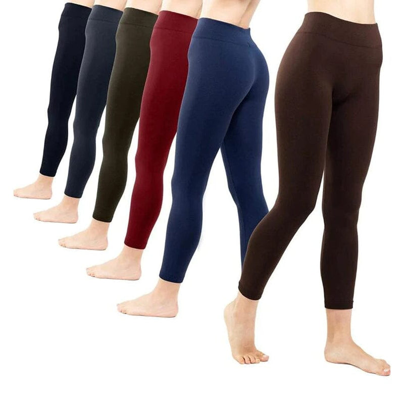 3-Pack: Women’s Fleece Lined Leggings High Waist Soft Stretchy Warm Leggings Women's Bottoms - DailySale