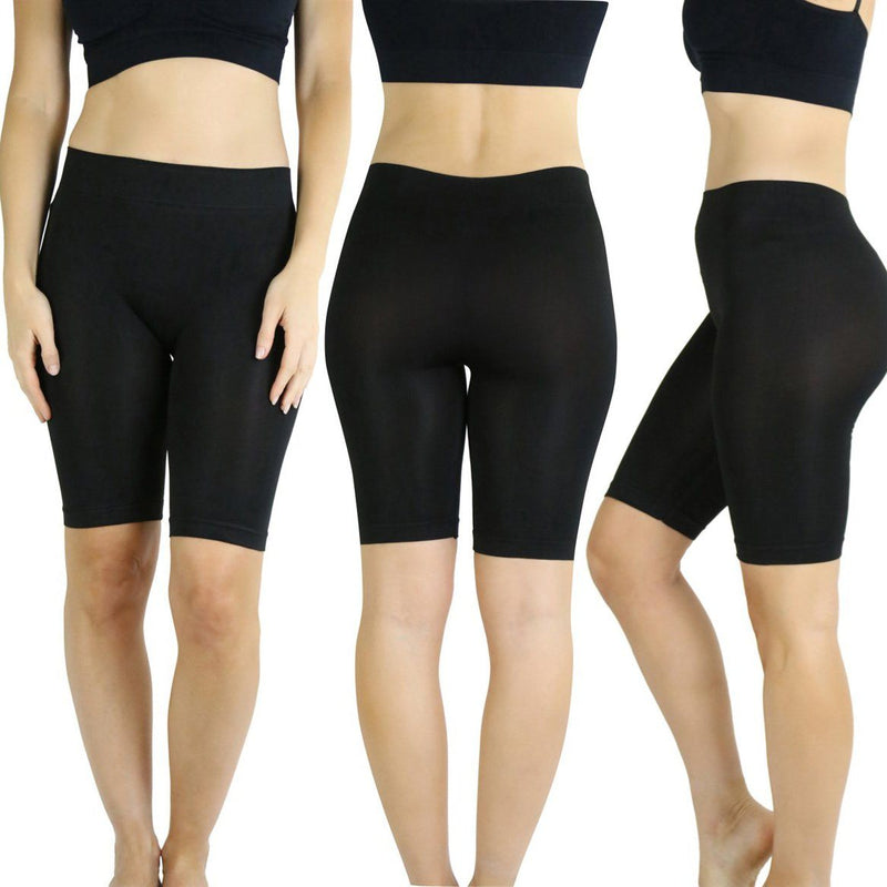 3-Pack: Women's Layering Seamless Microfiber Shorts Women's Clothing - DailySale