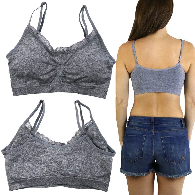 3-Pack: Women's Padded Essential Lounging Bralettes