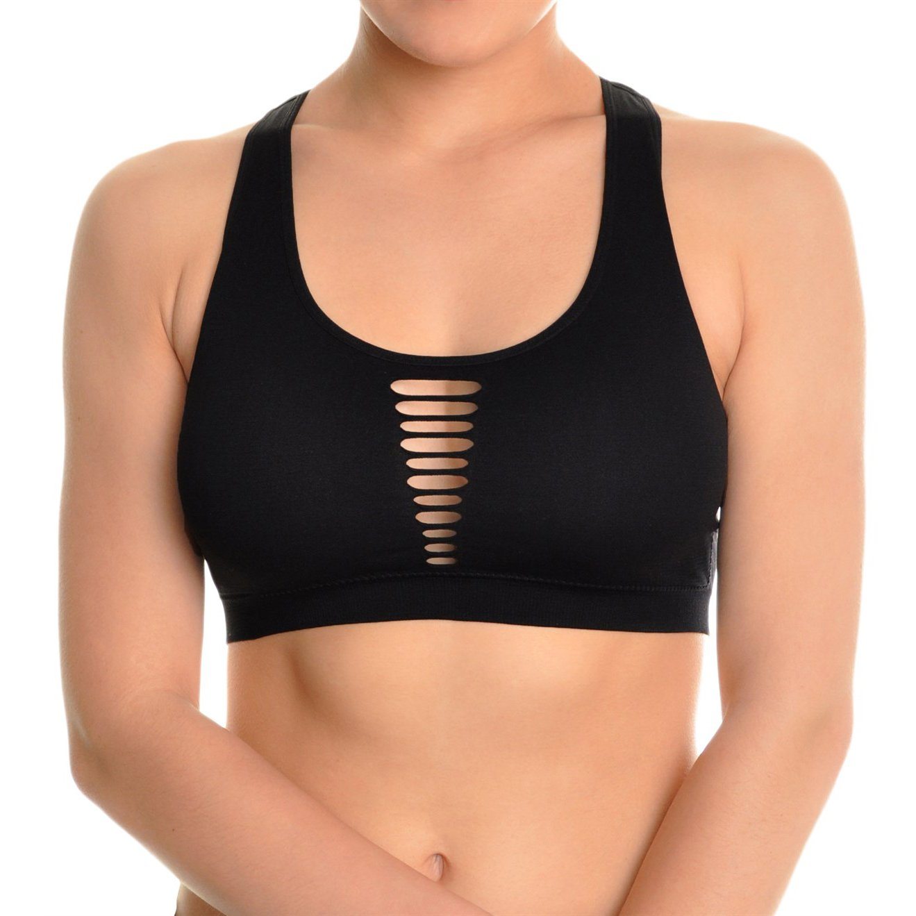 3-Pack: Women's Seamless Criss Cross Strappy Back Sports Bra Women's Clothing - DailySale