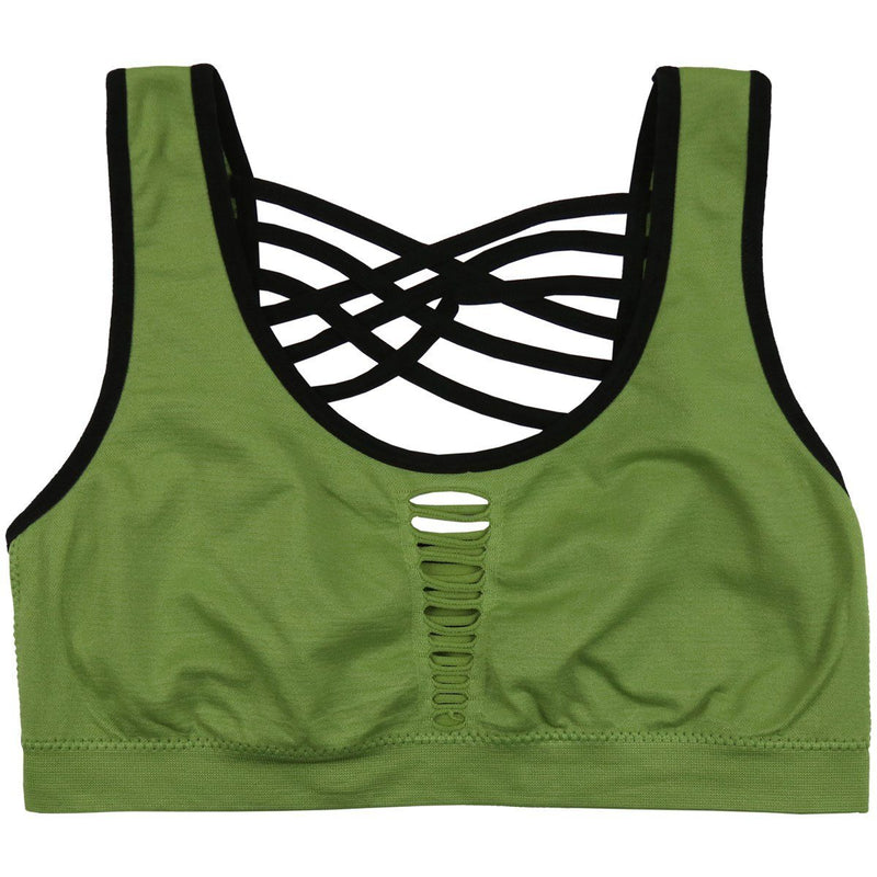 3-Pack: Women's Strappy Back Microfiber Sports Bras Women's Clothing - DailySale