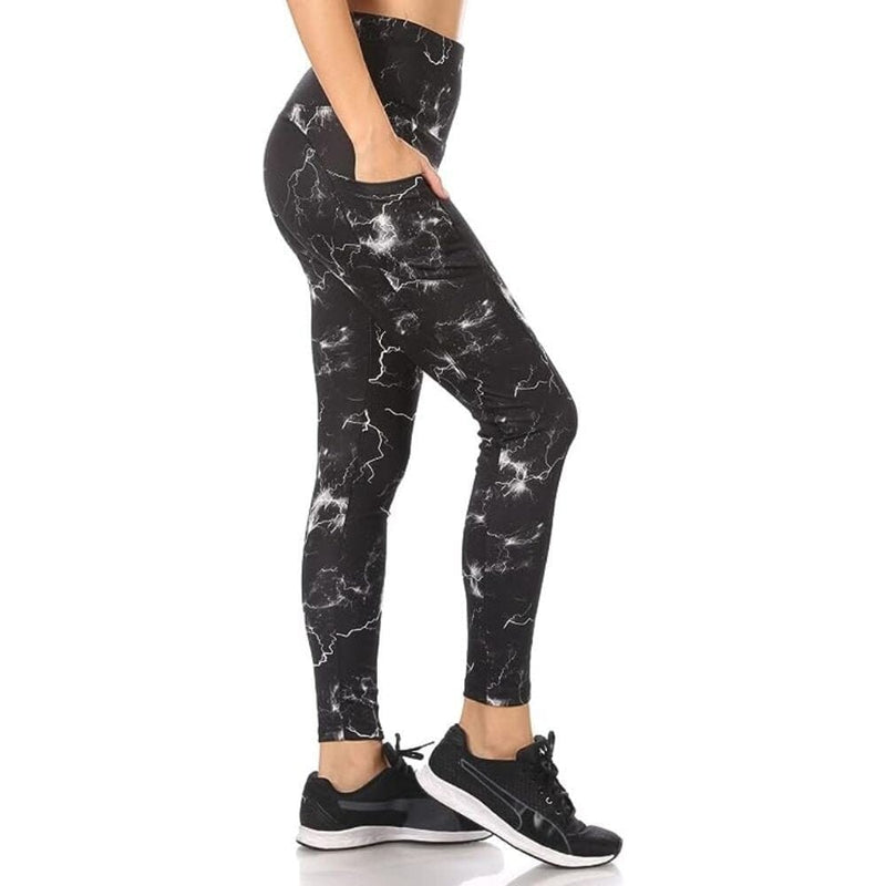 3 Pack: Women's Tummy Control Active Leggings with Side Pockets Women's Bottoms - DailySale
