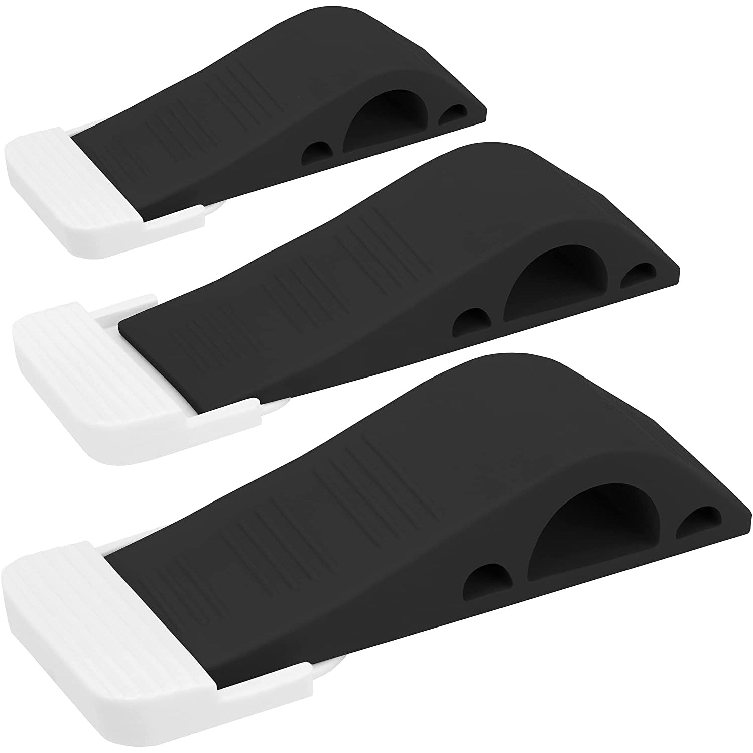 3-Pack: Wundermax Rubber Security Door Stoppers Everything Else Black - DailySale