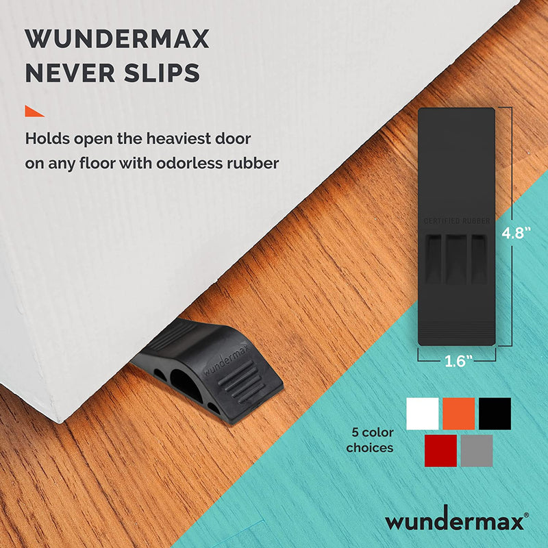 3-Pack: Wundermax Rubber Security Door Stoppers Everything Else - DailySale