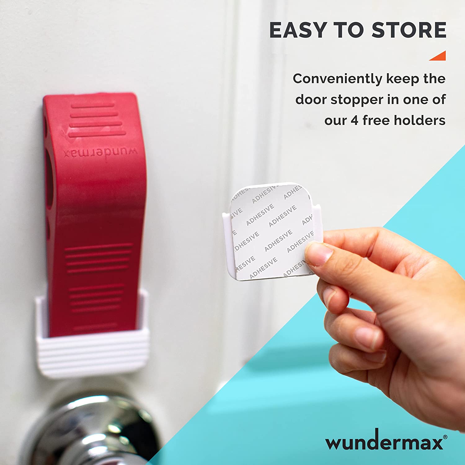 3-Pack: Wundermax Rubber Security Door Stoppers Everything Else - DailySale