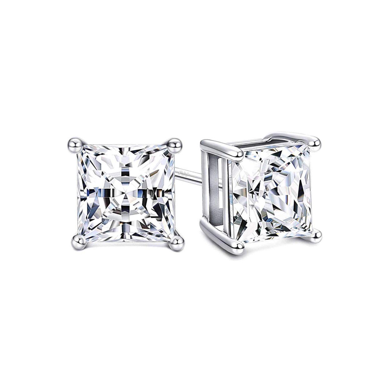 3-Pair Set: 4.00 Cttw Sterling Silver Swarovski Elements Crystal Studs Earrings - DailySale