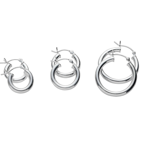3-Pair Set: Classic Polished Hoop Earrings Earrings - DailySale