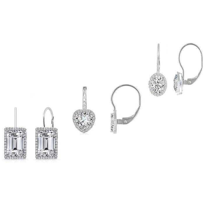 3-Pair Set: Women's Leverback Earrings Earrings Silver - DailySale