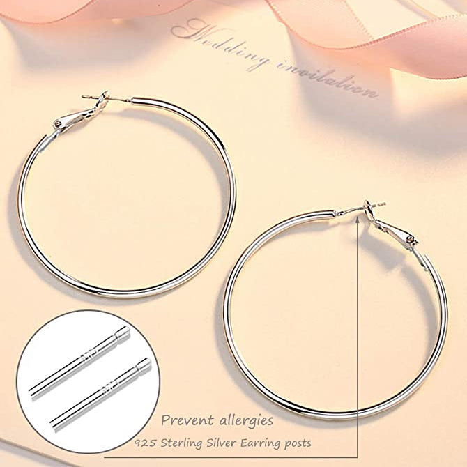 3-Pairs: Big Hoop Earrings Earrings - DailySale