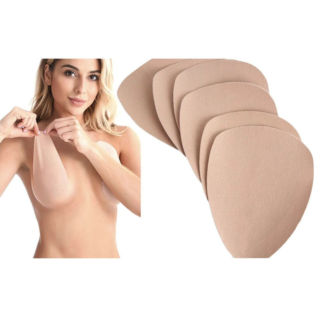  Sticky Bra Push Up Backless Self Adhesive For Women Lift Up  With Nipple Covers Womens Cotton Sports Bra (Khaki, C) : Beauty & Personal  Care