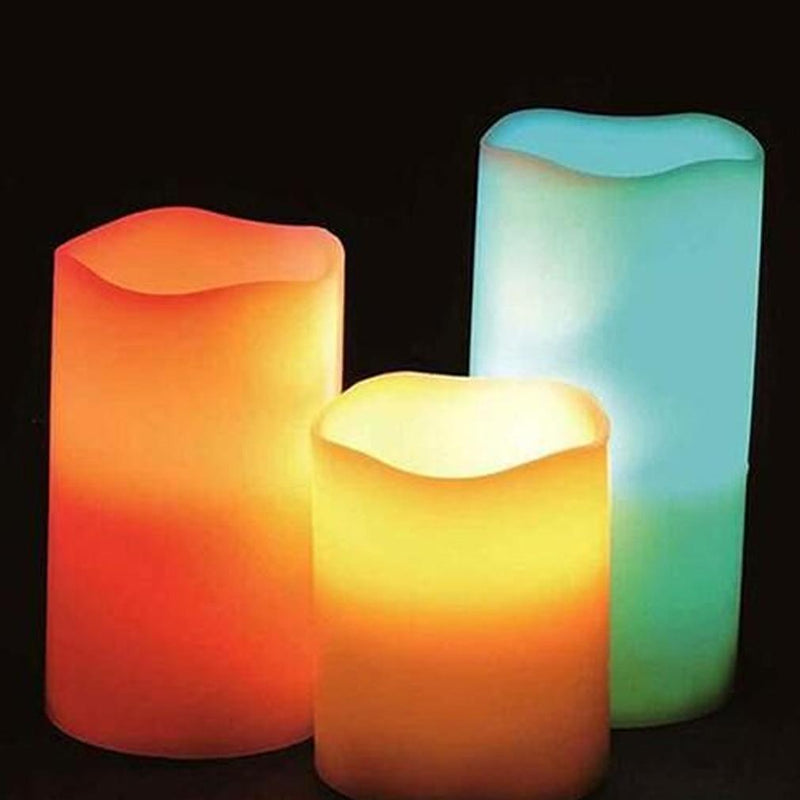 3-Piece: Flameless LED Color-Changing Candles Furniture & Decor - DailySale