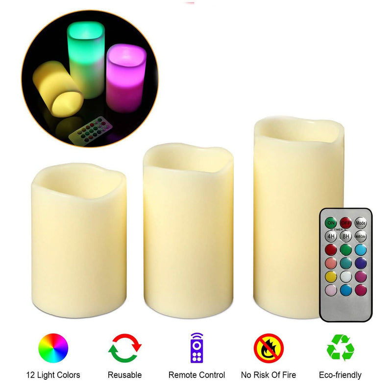 3-Piece: Flameless Votive Candles Lighting & Decor - DailySale