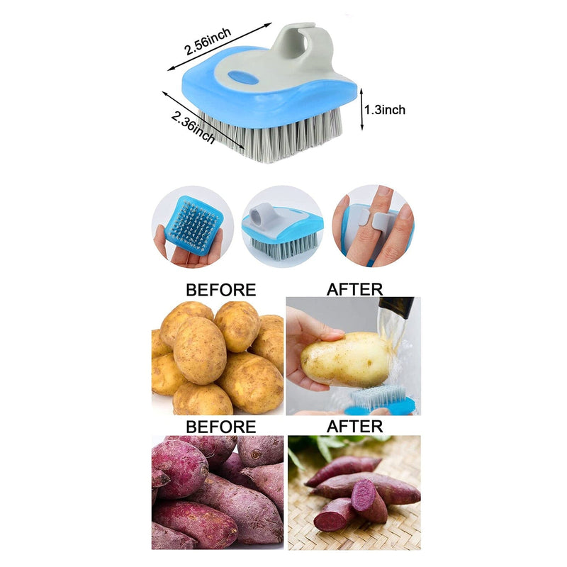 Vegetable Brush, Vegetable Scrubber Brush, vegetable brush scrubber for  potatoes, carrots, Corn (Green+Gray) 