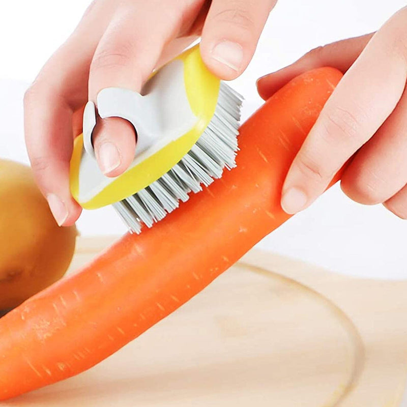 3-Piece: Fruit and Vegetable Brush Cleaner Scrubber with Soft Bristles Kitchen Tools & Gadgets - DailySale