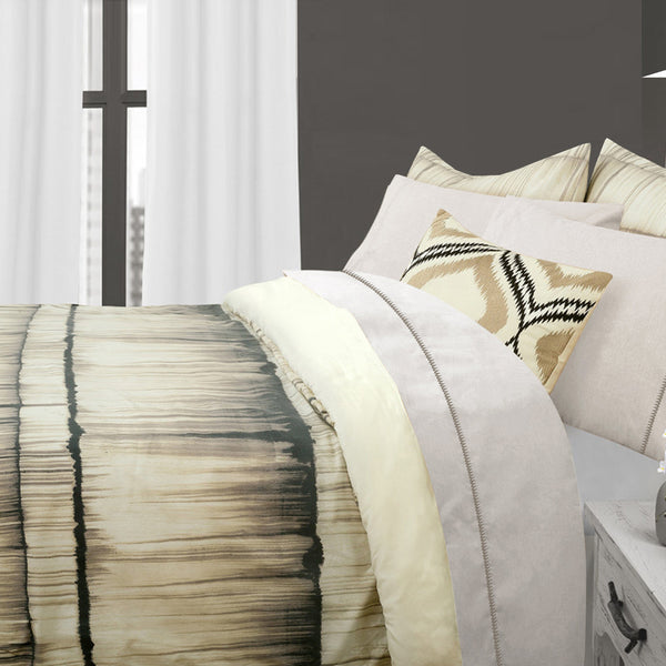 3-Piece: Global Stria Stripe Comforter Set Bedding - DailySale
