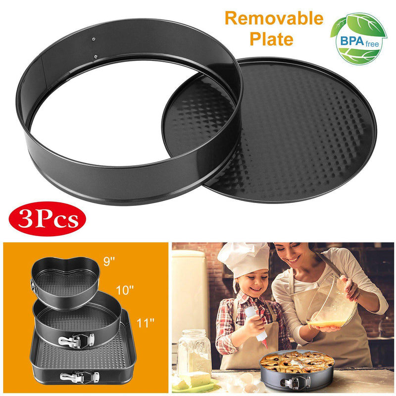3-Piece: Non-stick Springform Cake Pan Set with Removable Bottom Kitchen & Dining - DailySale