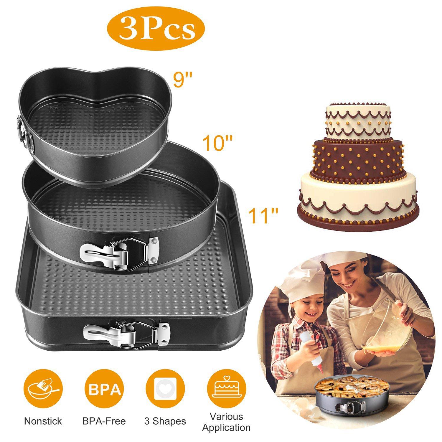 3-Piece: Non-stick Springform Cake Pan Set with Removable Bottom Kitchen & Dining - DailySale