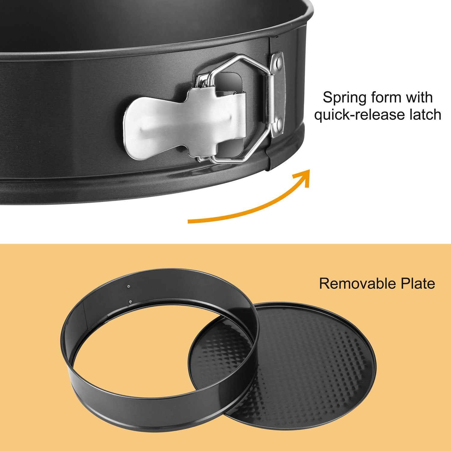 3-Piece: Non-stick Springform Cake Pan Set with Removable Bottom Kitchen & Dining - DailySale