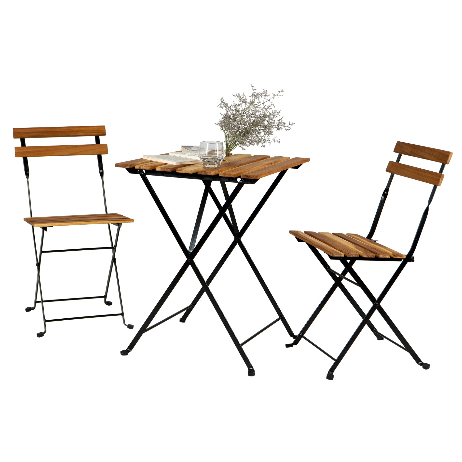 3-Piece: Patio Dining Table Chairs Set Furniture & Decor - DailySale