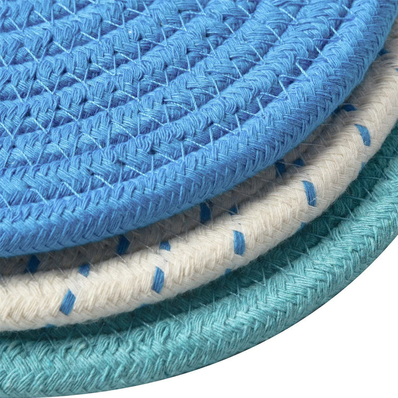 3-Piece Set: 100% Pure Cotton Thread Weave Hot Pot Holders