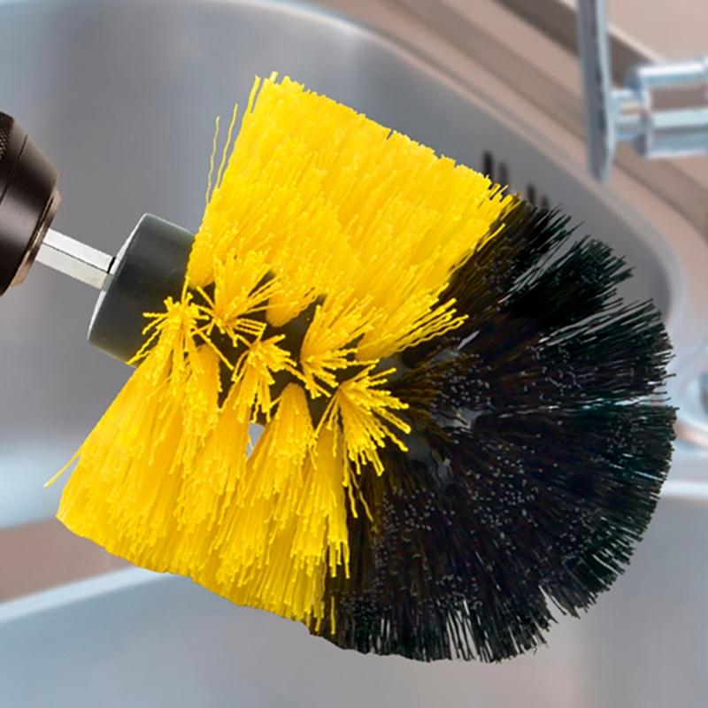 3-Piece Set: All Purpose Power Scrubber Drill Cleaning Brush Home Essentials - DailySale