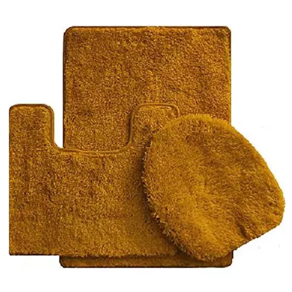 3-Piece Set: Ben&Jonah Elegant Bath Rug Set Bath Gold - DailySale