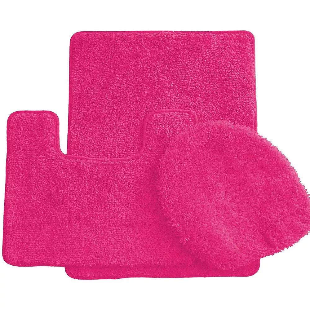 3-Piece Set: Ben&Jonah Elegant Bath Rug Set Bath Hot Pink - DailySale