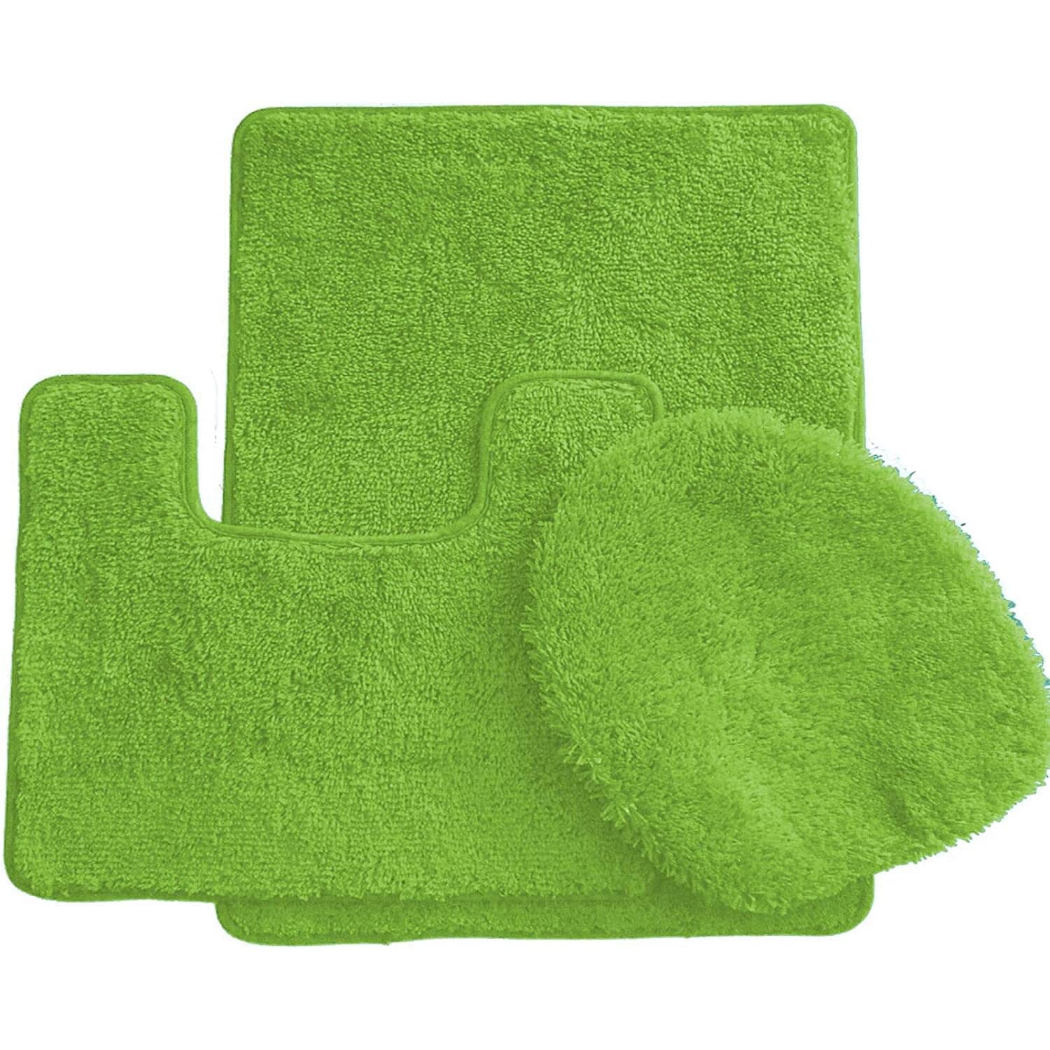 3-Piece Set: Ben&Jonah Elegant Bath Rug Set Bath Lime Green - DailySale