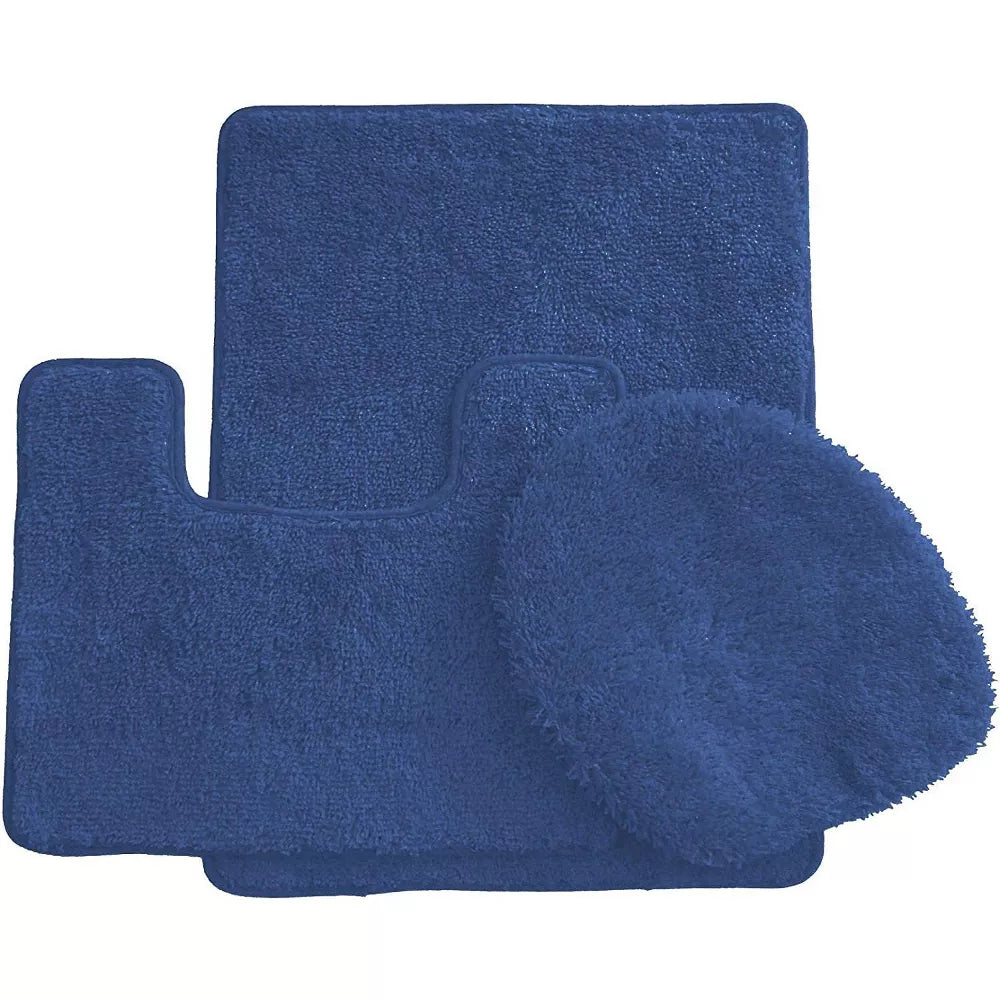 3-Piece Set: Ben&Jonah Elegant Bath Rug Set Bath Navy - DailySale