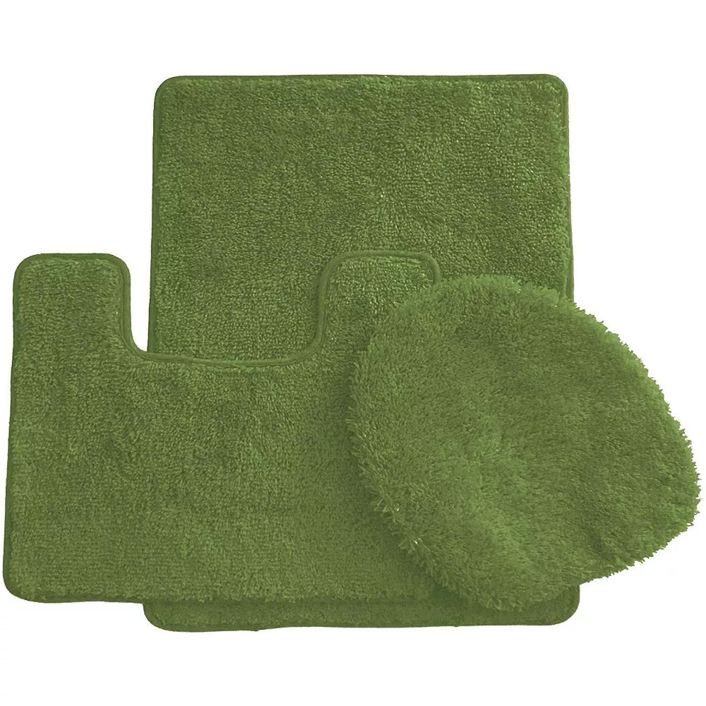 3-Piece Set: Ben&Jonah Elegant Bath Rug Set Bath Olive - DailySale