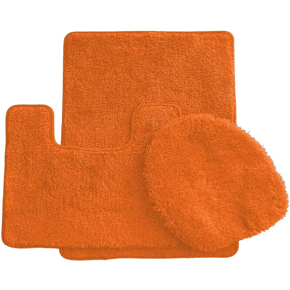 3-Piece Set: Ben&Jonah Elegant Bath Rug Set Bath Orange - DailySale