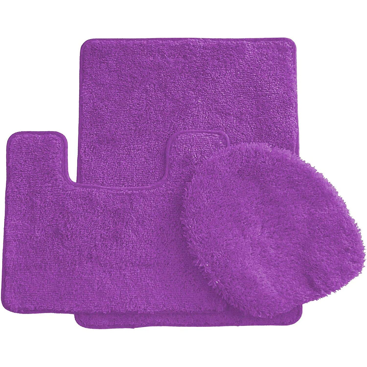 3-Piece Set: Ben&Jonah Elegant Bath Rug Set Bath Purple - DailySale