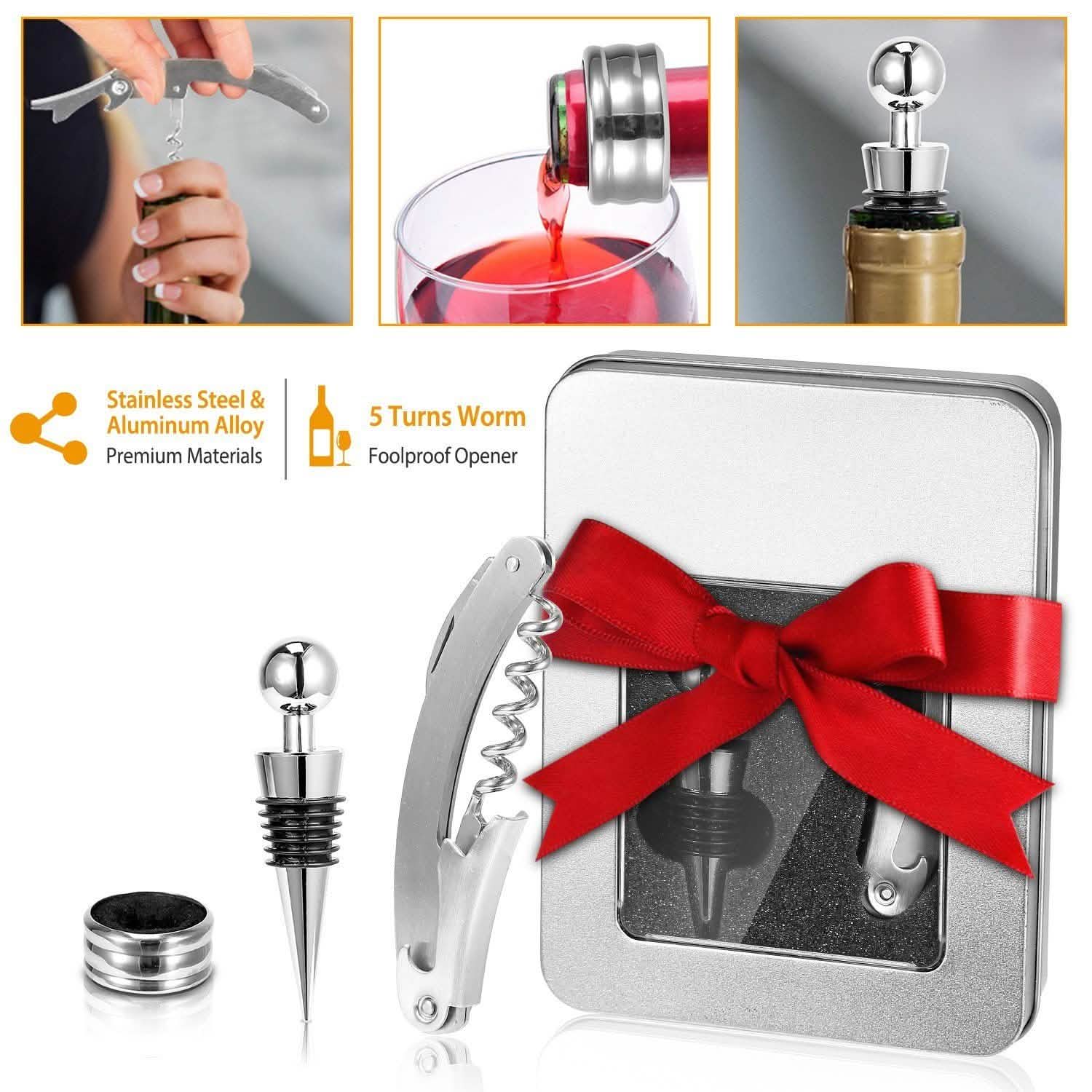 3-Piece Set: Corkscrew Bottle Opener Set Kitchen & Dining - DailySale