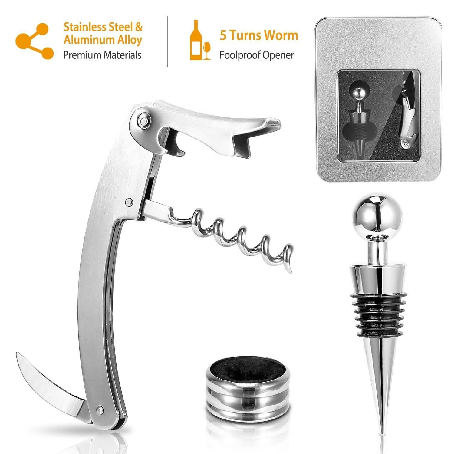 3-Piece Set: Corkscrew Bottle Opener Set Kitchen & Dining - DailySale