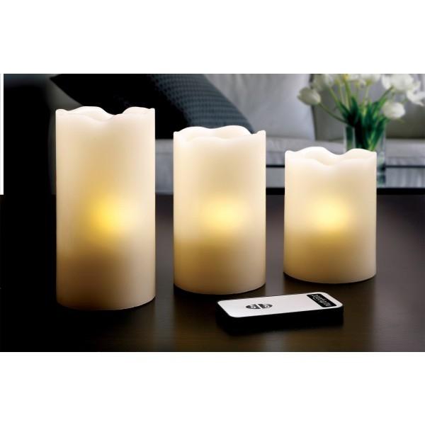 3-Piece Set: LED Flicker Candles Furniture & Decor - DailySale
