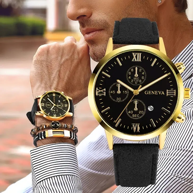 3-Piece Set: Men's Casual Analog Watches Men's Shoes & Accessories - DailySale