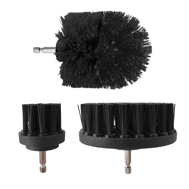 3-Piece Set: Power Scrubber Wash Cleaning Brushes Tool Kit Home Improvement Black - DailySale