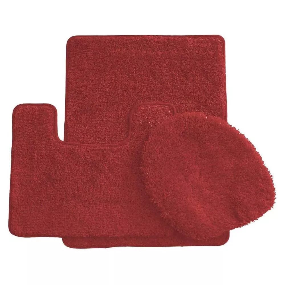 3-Piece Set: Simple Elegance by Ben&Jonah Bath Rug Bath Burgundy - DailySale