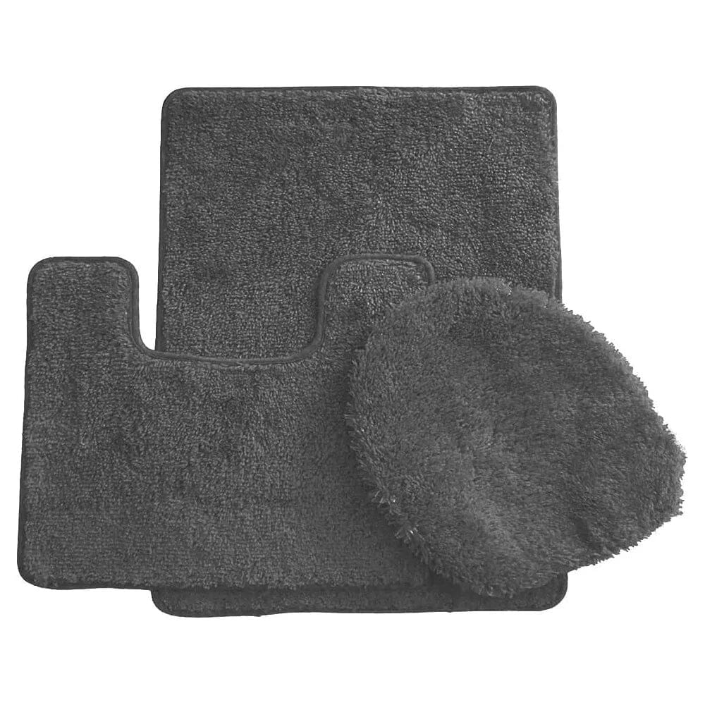 3-Piece Set: Simple Elegance by Ben&Jonah Bath Rug Bath Gray - DailySale